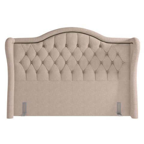 Cabeceira Cama Box Casal 140 cm P05 Lisboa Linho Bege - Lyam Decor