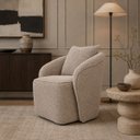 Ver imagem 1 de Poltrona Decorativa Orbe Bouclê Moscow Design Orgânico Moderno