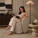 Ver imagem 2 de Poltrona Decorativa Orbe Bouclê Moscow Design Orgânico Moderno