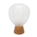 Ver imagem 1 de Vaso Decorativo em Madeira e Vidro Branco Fosco 25x19cm