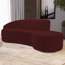 Ver imagem 2 de Sofá Living 2 Lugares 180cm Braço Esquerdo Mozart D06 Veludo Vermelho - Mpozenato