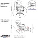Ver imagem 4 de Cadeira de Escritório Giratória com Apoio para Os Pés - Lms-By-8436-T3