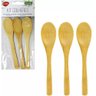 Kit C/ 3 Mini Colheres Bambu Madeira Espátula Pequenas Isolante Térmico Resistente Cozinha Gourmet - 7