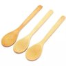 Kit C/ 3 Mini Colheres Bambu Madeira Espátula Pequenas Isolante Térmico Resistente Cozinha Gourmet - 6