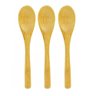 Kit C/ 3 Mini Colheres Bambu Madeira Espátula Pequenas Isolante Térmico Resistente Cozinha Gourmet - 1