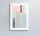 Ver imagem 1 de Quadro Abstrato Rosa e Azul - 60x90 Cm - Adesivo Fotográfico