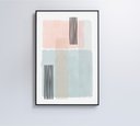 Ver imagem 6 de Quadro Abstrato Rosa e Azul - 60x90 Cm - Adesivo Fotográfico
