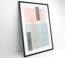 Ver imagem 3 de Quadro Abstrato Rosa e Azul - 60x90 Cm - Adesivo Fotográfico