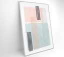 Ver imagem 4 de Quadro Abstrato Rosa e Azul - 60x90 Cm - Adesivo Fotográfico