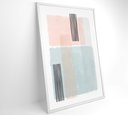 Ver imagem 2 de Quadro Abstrato Rosa e Azul - 60x90 Cm - Adesivo Fotográfico