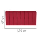 Ver imagem 2 de Painel Estofada Kiara 195cm King Size para Cama Box Quarto Corino Vermelho - Ahazzo Móveis