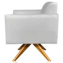 Ver imagem 7 de Poltrona Decorativa Isabella Base Giratória Madeira Suede Cinza - Gran Belo