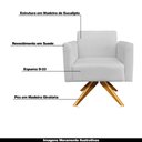 Ver imagem 4 de Poltrona Decorativa Isabella Base Giratória Madeira Suede Cinza - Gran Belo