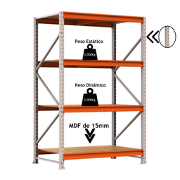 Porta Pallet com 04 Bandejas – 3,00×1,80×0,80cm – AMAPÁ – 11110 - 4