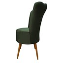 Ver imagem 3 de Cadeira Poltrona Decorativa Pétala Veludo Luxo Premium Pés Retrô Palito Sala e Quarto Verde