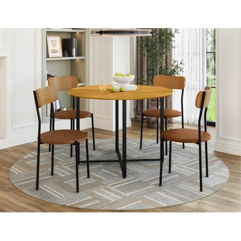 Conjunto Mesa 100x78 e 4 Cadeiras 85x52x46 Renata