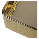 Ver imagem 7 de Cuba Pia Louça Cerâmica Apoio Banheiro 61x35cm Luxo Gold