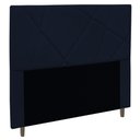 Ver imagem 1 de Cabeceira Cama Box Casal Mali 140cm Veludo Azul Marinho