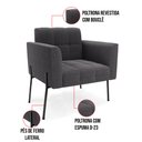 Ver imagem 4 de Namoradeira e 2 Poltronas Pé de Ferro Pto Elisa Bouclê D03 - D'Rossi