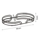 Ver imagem 2 de Bandeja Hara Ayla Oval Base Espelhada 55 X 30,5 Cm:preta