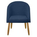 Ver imagem 3 de Kit 2 Banqueta Poltrona Lua Bouclê Ideal para Sala Penteadeira ou Salão:azul Marinho