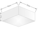 Ver imagem 2 de Plafon Quadrado Md-3056 Cúpula em Tecido 15/70x70cm Rústico Cinza - Bivolt