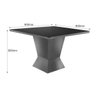 Conjunto Sala de Jantar Mesa e 4 Cadeiras Cronos Chanfro Premium Espresso Móveis - 3