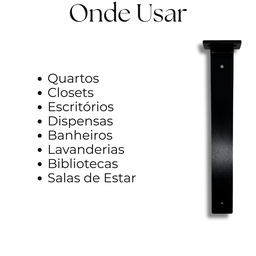 Dois Suportes para Prateleira 30cm Invisível Estilo Moderno Aço Resistente - 8