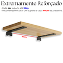 Ver imagem 5 de Dois Suportes para Prateleira 30cm Invisível Estilo Moderno Aço Resistente