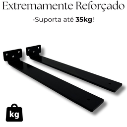 Dois Suportes para Prateleira 30cm Invisível Estilo Moderno Aço Resistente - 5