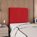 Ver imagem 2 de Cabeceira Solteiro 100 Cm com Frame Belgica Suede Vermelho Artte Vermelho