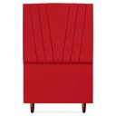 Ver imagem 5 de Cabeceira Solteiro 100 Cm com Frame Belgica Suede Vermelho Artte Vermelho