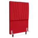 Ver imagem 1 de Cabeceira Solteiro 100 Cm com Frame Belgica Suede Vermelho Artte Vermelho