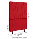 Ver imagem 3 de Cabeceira Solteiro 100 Cm com Frame Belgica Suede Vermelho Artte Vermelho