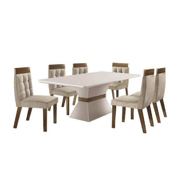 Conjunto Sala de Jantar Mesa e 4 Cadeiras Cronos Chanfro Premium Espresso Móveis - 2