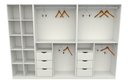 Ver imagem 3 de Kit Closet Armário Colmeia Cabideiro M83 (roupa, Sapateira) VETORIAL MÓVEIS Branco