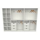 Ver imagem 3 de Kit Closet Armário Colmeia Cabideiro M83 (roupa, Sapateira) VETORIAL MÓVEIS Branco
