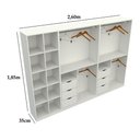 Ver imagem 2 de Kit Closet Armário Colmeia Cabideiro M83 (roupa, Sapateira) VETORIAL MÓVEIS Branco