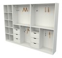 Ver imagem 4 de Kit Closet Armário Colmeia Cabideiro M83 (roupa, Sapateira) VETORIAL MÓVEIS Branco