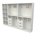 Ver imagem 4 de Kit Closet Armário Colmeia Cabideiro M83 (roupa, Sapateira) VETORIAL MÓVEIS Branco