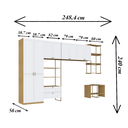 Ver imagem 2 de Closet 10 Portas 2 Gavetas Infinity Savana/Branco