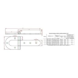 2 Dobradiças Ferradura N-1 20cm Forsul para Portão, Porteira e Porta Dourada - 2