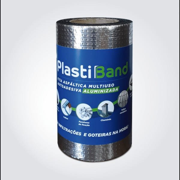 Fita Asfáltica Multiuso Adesiva Plastiband Alumínio 30cm x 10m - 4