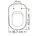Ver imagem 5 de Assento Sanitário Poliéster para Louça Flox (fiori) Super Luxo Cromado (reb. Oculto) Cinza Claro