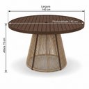 Ver imagem 3 de Mesa Laguna Alumínio Tampo Ripado 140cm Pintura Eletrostática Trama Original