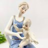 Estatua Mae e Filho Decorativa Cadeira 24x19cm Estatueta - 10