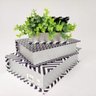 Caixa Livro Decorativa Zig Zag 3pç 30/23/16cm Preto e Branco - 5