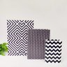 Caixa Livro Decorativa Zig Zag 3pç 30/23/16cm Preto e Branco - 2