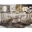 Ver imagem 1 de Conjunto Sala de Jantar 6 Cadeiras Cronos Chanfro Espresso Móveis