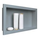 Ver imagem 2 de Nicho Banheiro Embutir 30 x 60cm Plástico Cinza Urbano - Metasul